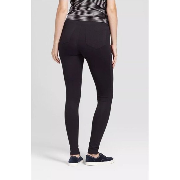 Isabel Maternity by Ingrid & Isabel Over Belly Ponte Maternity Pants Black XXL - Picture 5 of 9